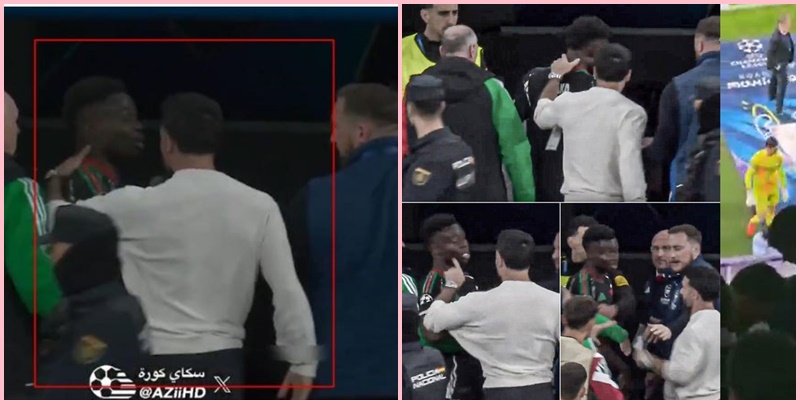 Fan Real quá mất dạy, đấm Saka không trượt phát nào