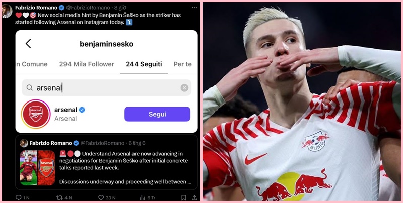 Benjamin Sesko và động thái mới nhất khiến Arsenal chú ý